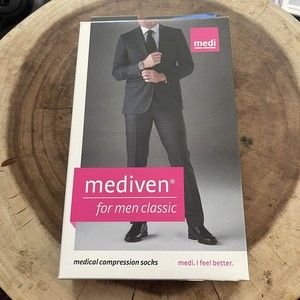 Mediven For Men Classic Calf 15-20 mmHg Compression Socks Navy Blue Closed Toe